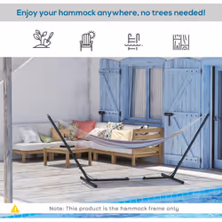 Outsunny 12ft/3.8m Hammock Stand Adjustable Universal Fit Garden Camping Picnic