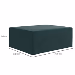 Outsunny 235x190x90cm Large Patio Set Outdoor Garden Furniture Cover Green