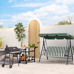 Outsunny Portable Charcoal BBQ Grill Steel Offset Smoker Combo Backyard - Additional view 7