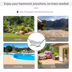 Outsunny 3.6m Long Metal Hammock Stand Frame Replacement Garden Outdoor Patio