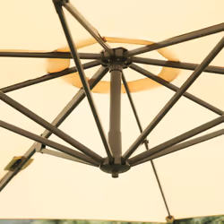 Outsunny 3(m) Garden Banana Parasol Patio Cantilever Hanging Umbrella Beige - Additional view 8