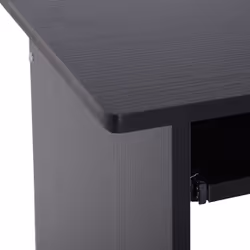 HOMCOM Compact Small Computer Table Wooden Desk Keyboard Tray Storage Black - Additional view 6