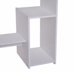 HOMCOM Compact Small Computer Table Wooden Desk Keyboard Tray Storage White - Additional view 7