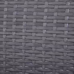 Outsunny 3 Pieces Rattan Patio Bistro Set 2 Chairs Coffee Side Table Set, Grey - Additional view 4