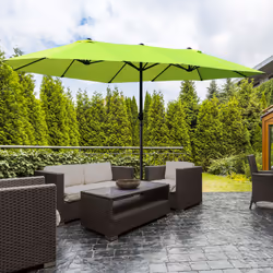 Outsunny 4.6M Garden Patio Umbrella Canopy Parasol Sun Shade w/o Base Green