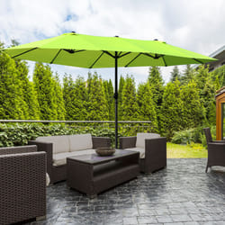 Outsunny 4.6M Garden Patio Umbrella Canopy Parasol Sun Shade w/o Base Green
