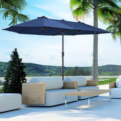 Outsunny 4.6M Garden Patio Umbrella Canopy Parasol Sun Shade w/o Base Blue