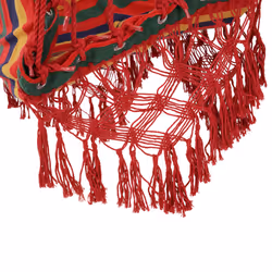 Outsunny Hammock Chair Swing Colourful Striped Seat Porch Indoor Outdoor Hanging - Additional view 6