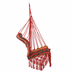 Outsunny Hammock Chair Swing Colourful Striped Seat Porch Indoor Outdoor Hanging - Additional view 7