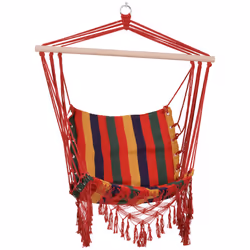Outsunny Hammock Chair Swing Colourful Striped Seat Porch Indoor Outdoor Hanging - Additional view 8