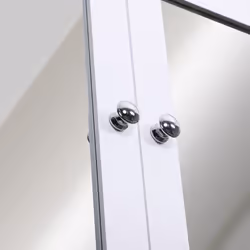 kleankin Wall-mounted Cabinet Mirror Door Bathroom Organiser Living Room White - Additional view 7