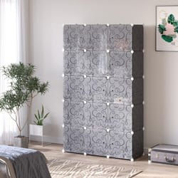 HOMCOM Cube DIY Wardrobe Portable Interlocking Plastic Modular Closet Cabinet