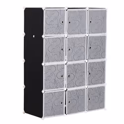 HOMCOM DIY Interlocking Plastic Modular Wardrobe