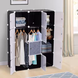 HOMCOM DIY Interlocking Plastic Modular Wardrobe - Additional view 5