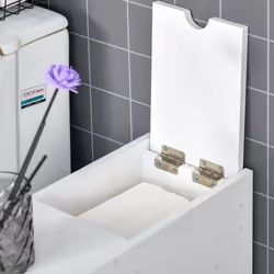 HOMCOM Slim Floor Cabinet Narrow Wooden Storage with Drawers Bathroom White - Additional view 7