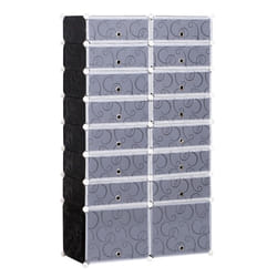 HOMCOM Large 16-Cube DIY Shoes Rack Portable Interlocking Cabinet