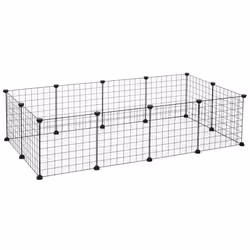 PawHut DIY Pet Playpen Metal Wire Fence Guinea Pig Small Animals Cage 12 Panel - Additional view 8
