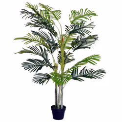 Outsunny 150cm(5ft) Palm Tree Artificial Faux Decor Green Plant Home Office - Additional view 6