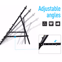 HOMCOM Rebounder Net Kids Adults Football Training Aid Adjustable Black