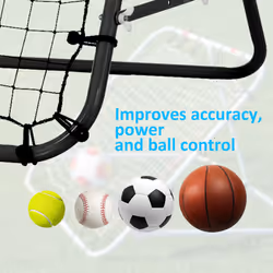 HOMCOM Rebounder Net Kids Adults Football Training Aid Adjustable Black - Additional view 5