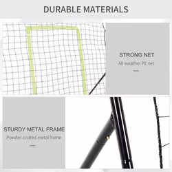 HOMCOM Rebounder Net Kids Adults Baseball Softball Training Aid Goal Play - Additional view 4