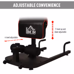 HOMCOM 3-In-1 Sit Up, Push Up & Squat Machine