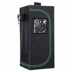 Outsunny Mylar Hydroponic Grow Tent with Floor Tray for Indoor Plant