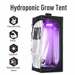 Outsunny Mylar Hydroponic Grow Tent with Floor Tray for Indoor Plant