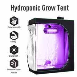 Outsunny Mylar Hydroponic Grow Tent w/ Floor Tray for Indoor Plant 120x60x150cm