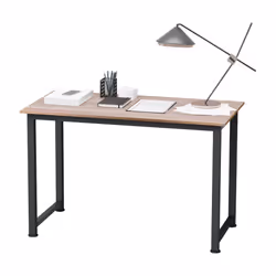 HOMCOM Computer Desk Dining Table Writing Table with Metal Frame, Black - Additional view 8