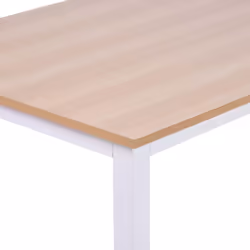 HOMCOM Computer Desk Dining Table Writing Table with Metal Frame, White - Additional view 5