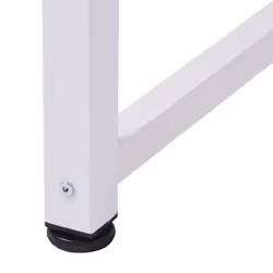 HOMCOM Computer Desk Dining Table Writing Table with Metal Frame, White - Additional view 6