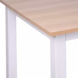 HOMCOM Computer Desk Dining Table Writing Table with Metal Frame, White - Additional view 7