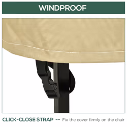 Outsunny Outdoor Furniture Cover Chairs Stacked Protection Deep Wind Rain Dust