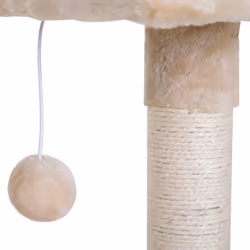 PawHut Cat Activity Tree Kitten Play Tower Palace Two-Tier Scratching Beige - Additional view 4
