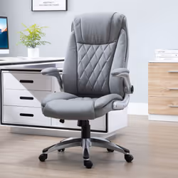Vinsetto High Back Executive Office Chair Home Swivel Grey