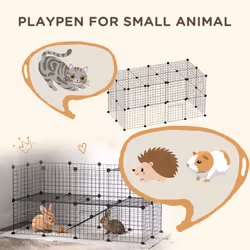 PawHut DIY Pet Playpen 36 Panel for Rabbit Chinchilla Hedgehog