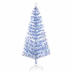 HOMCOM Artificial Fibre Optic Christmas Tree Seasonal Decoration w/ 26 LED