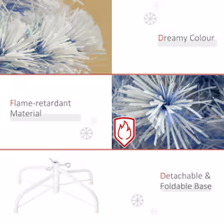 HOMCOM Artificial Fibre Optic Christmas Tree Seasonal Decoration w/ 21 LED