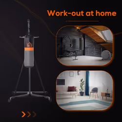 HOMCOM Punchbag & Speedball Boxing Station w/ Freestanding Frame, Grey