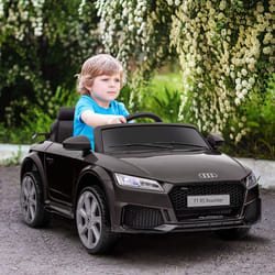 HOMCOM 12V Battery Licensed Audi TT RS Ride-On Car w/ Headlight, Black