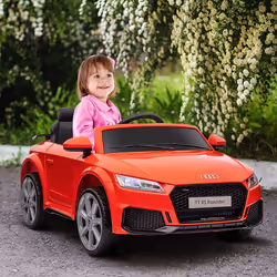 HOMCOM 12V Battery Licensed Audi TT RS Ride-On Car w/ Headlight, Red
