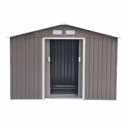 Outsunny Outdoor Storage Shed (Galvanised Metal Grey)
