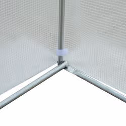 Outsunny Walk-In Polytunnel Greenhouse w/ Roll Up Door Windows, 4.5x3x2 m White - Additional view 7