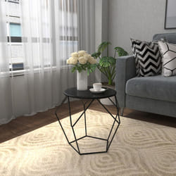 HOMCOM Coffee Table Side Table Nordic Minimalist Style Steel Living Room