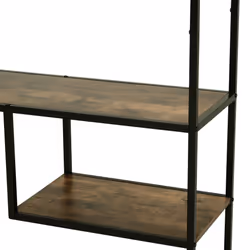 HOMCOM Wood Bookshelf Industrial Style 6 Tier Living Room Display Rack Organiser - Additional view 6