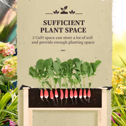 Outsunny Garden Wooden Planter Flower Raised Bed Herb Grow Box Container