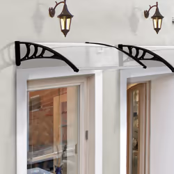 Outsunny Outdoor Window Door Canopy Fixed Awning Porch UV Water Cover White