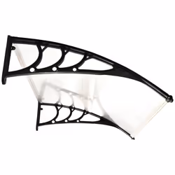Outsunny Outdoor Window Door Canopy Fixed Awning Porch UV Water Cover White - Additional view 5