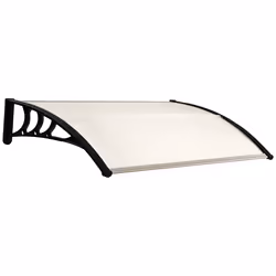 Outsunny Outdoor Window Door Canopy Fixed Awning Porch UV Water Cover White - Additional view 8